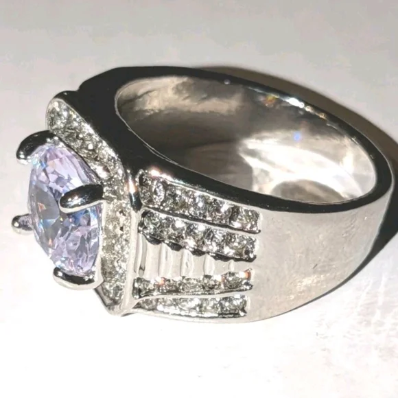 Classic Men's Dazzling 3CT Round Cut Lab Created DiamondEngagement Ring